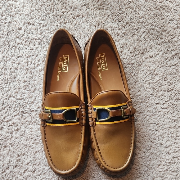Polo by Ralph Lauren Men's Brown Loafers with Navy Accent